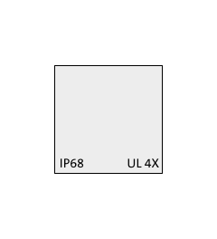 BTK grijs klein blinde tule, klein,IP54/IP66/IP68