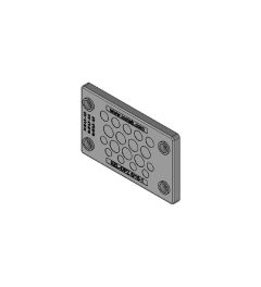 KEL-DPZ 6/18-1 kabelinvoerplaat, schroef,IP66, grijs
