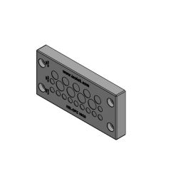 KEL-DPZ 16/20 kabelinvoerplaat, schroef,IP66, grijs
