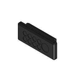 KEL-DP-E 46/9 zwart kabelinv.plug, wand 1.5-2.5mm, IP64