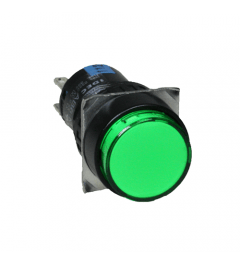 AL6M drukknop verlicht 16mm groen