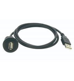 CW USB2.0 poort 22mm zwart