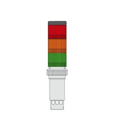 Minitower 22mm 24VDC groen/oranje/rood