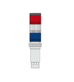 Minitower 22mm 24VDC blauw/wit/rood