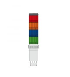 Minitower 22mm 24VDC blauw/groen/oranje/rood