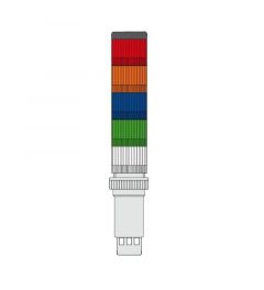 Minitower 22mm 24VDC wit/blauw/groen/oranje/rood