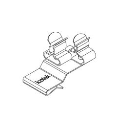 PFK2-A/SKL 21 EMC shield clamp(2x), plate thickness 1.5-2mm