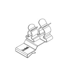 PFK2-B/SKL 34 EMC shield clamp(2x), plate thickness 2-3mm