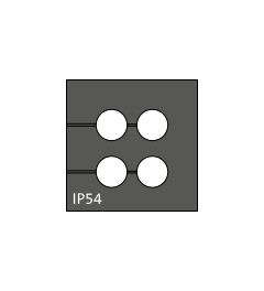 KT 4/ø5 cable grommet, small, 4x5mm, black