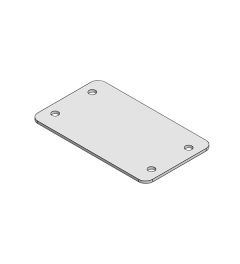 BPM 10 blindplaat RVS, schroefmontage