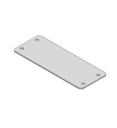 BPM 24 blindplaat RVS, schroefmontage