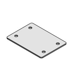 BPM-FG-B blind plate sheet steel, screw mounting