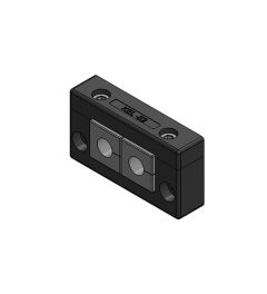 KEL-E2 cable entry frame, 2p, 1 row, V2A, black