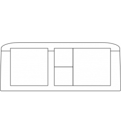 KEL-FG-ER-A4 90° kabelinvoer, 2d, 2xrij, zwart