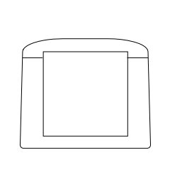 KEL-FG-ER-B1 90° kabelinvoer, 2d, 1 rij, zwart
