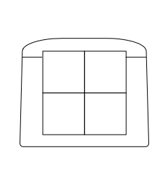 KEL-FG-ER-B4 90° kabelinvoer, 2d, 2xrij, zwart