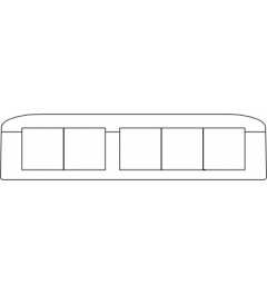 KEL-FG-ER-E5 90° kabelinvoer, 2d, 1 rij, zwart