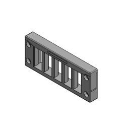 KEL-Quick 24/10 QUICK kabelinvoerframe, 2d, 2xrij, zwart
