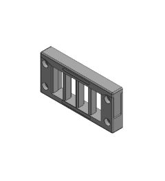 KEL-Quick 16/8 QUICK kabelinvoerframe, 2d, 2xrij, zwart