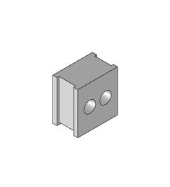 QT 2/5,5 QUICK cable grommet, 2x5.5mm, gray