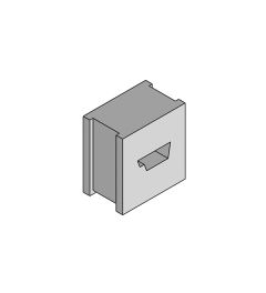 QT ASI I QUICK cable grommet, 1x ASI cable, gray