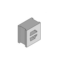 QT ASI II QUICK cable grommet, 2x ASI cable, gray