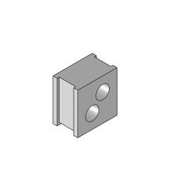 QT 2/6,5 QUICK cable grommet, 2x6.5mm, gray