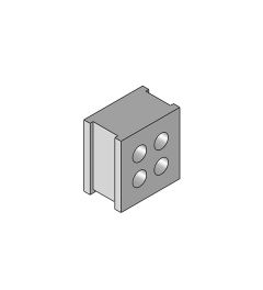 QT 4/4,5 QUICK cable grommet, 4x4.5mm, gray