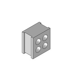 QT 4/5,5 QUICK cable grommet, 4x5.5mm, gray