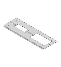 KDR 2 TS 8- 600 (458) 2-delige bodemplaat Rittal, KEL-J
