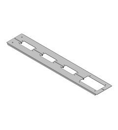 KDR 2 TS 8-1000 (858) 2-delige bodemplaat Rittal, KEL-J