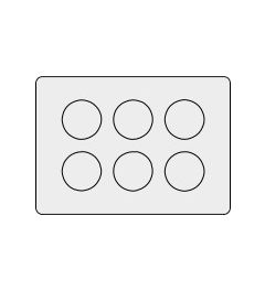KEL-DP 6/6 A cable entry plate, plug, wall 1.5-2.5mm, gray