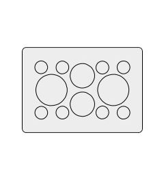KEL-DP 6/12 A cable entry plate, plug, wall 1.5-2.5mm, gray