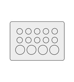KEL-DP 6/14 A cable entry plate, plug, wall 1.5-2.5mm, gray