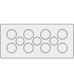 KEL-DP 16/11 A cable entry plate, plug, wall 1.5-2.5mm, gray