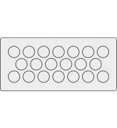 KEL-DP 16/20 A cable entry plate, plug, wall 1.5-2.5mm, gray