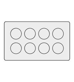 KEL-DP 10/8 A cable entry plate, plug, wall 1.5-2.5mm, gray