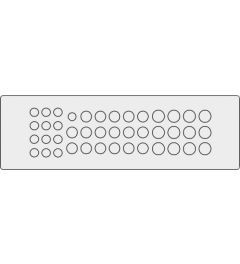 KEL-DP 24/42 A cable entry plate, plug, wall 1.5-2.5mm, gray