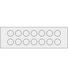 KEL-DP 24/14 A cable entry plate, plug, wall 1.5-2.5mm, gray