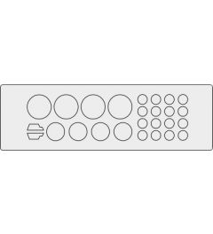 KEL-DP 24/26 A cable entry plate, plug, wall 1.5-2.5mm, gray