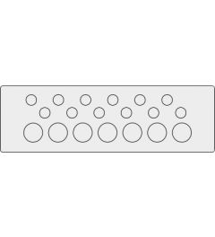 KEL-DP 24/19 B cable entry plate, plug, wall 2.8-4mm, gray