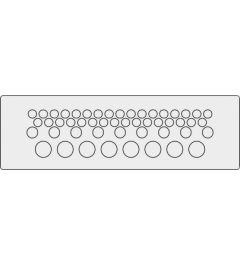KEL-DP 24/50 B cable entry plate, plug, wall 2.8-4mm, gray