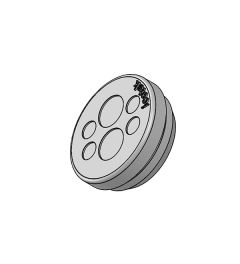 KEL-DP 25/6 A kabelinvoer, plug, wand 1.5-2.5mm, grijs