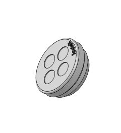 KEL-DP 25/4 A kabelinvoer, plug, wand 1.5-2.5mm, grijs