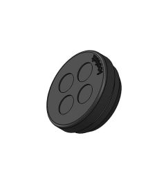 KEL-DP 25/4 B kabelinvoer, plug, wand 2.8-4mm, zwart