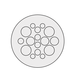 KEL-DP 50/16 A kabelinvoer rond, plug, wand 1.5-2.5mm, grijs