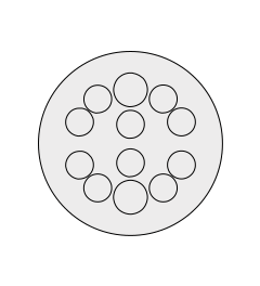 KEL-DP 50/12 A kabelinvoer rond, plug, wand 1.5-2.5mm, grijs