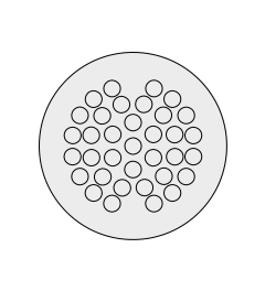 KEL-DP 50/35 A kabelinvoer rond, plug, wand 1.5-2.5mm, grijs