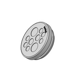 KEL-DP 32/10 B kabelinvoer, plug, wand 2.8-4mm, grijs