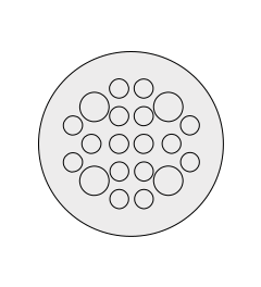 KEL-DP 50/20 B kabelinvoer rond, plug, wand 2.8-4mm, grijs